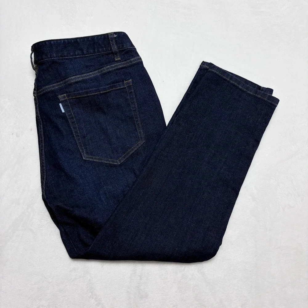 SENE Studio Mens Japanese Denim Dark Wash Straight Leg Jeans Custom 36x26